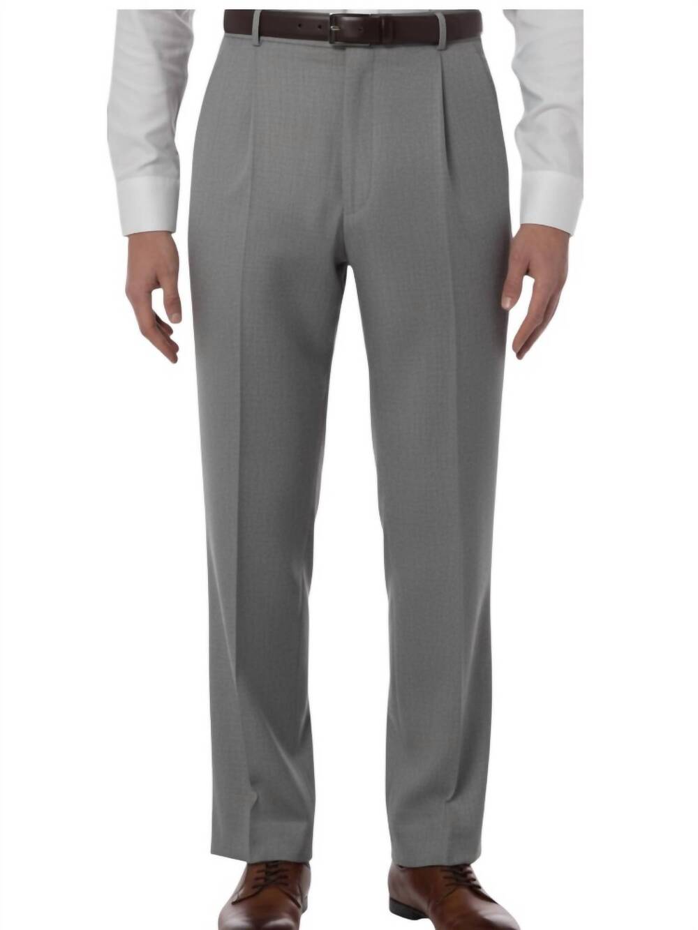 NEW BALLIN super 120s wool gabardine comfort-eze trouser in pearl grey